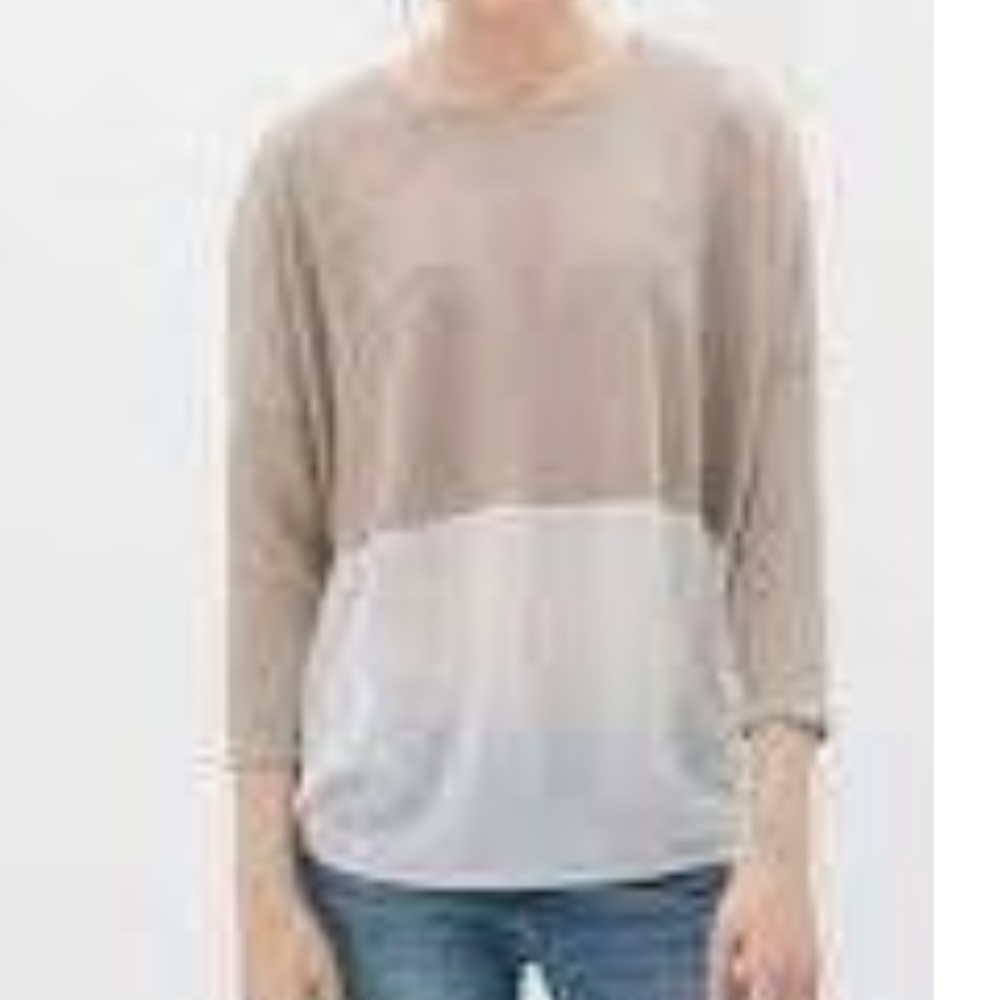 Zara gold and white lightweight sweater
